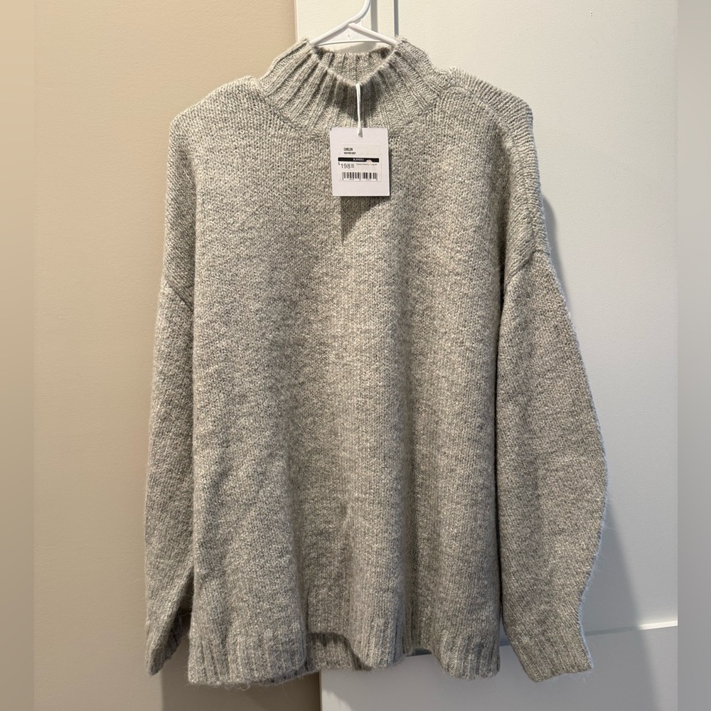 Pistola Light Gray Turtleneck Sweater